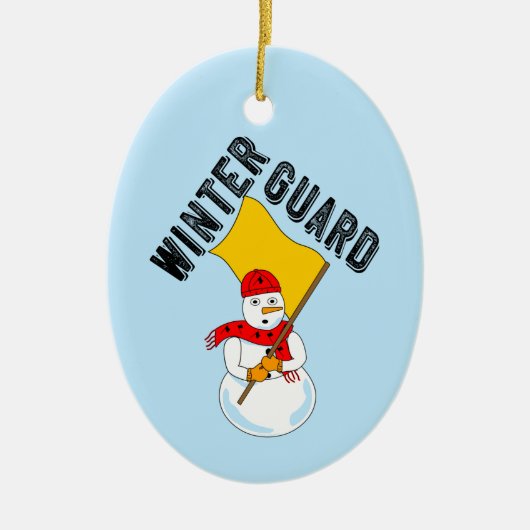 Snowman Winter Guard Metal Ornament (Vorne)