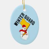 Snowman Winter Guard Metal Ornament (Hinten)