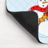 Snowman Winter Guard Mouse Pad Mousepad (Ecke)