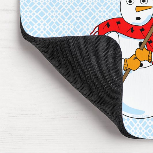 Snowman Winter Guard Mouse Pad Mousepad (Ecke)