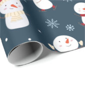 Snowman Winter Hats Geschenkpapier (Rolleneckpunkt)