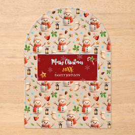 Snowman Winter Holiday - Merry Christmas Acryleinladungen