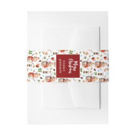 Snowman Winter Holiday - Merry Christmas Einladungsbanderole