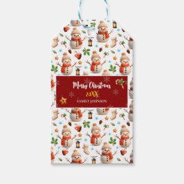 Snowman Winter Holiday - Merry Christmas Geschenkanhänger