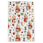 Snowman Winter Holiday - Merry Christmas Mittlere Geschenktüte (Vorderseite)