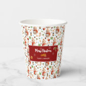 Snowman Winter Holiday - Merry Christmas Pappbecher (Rückseite)