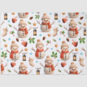 Snowman Winter Holiday - Merry Christmas Seidenpapier (Vorderseite)