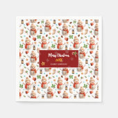 Snowman Winter Holiday - Merry Christmas Serviette (Vorderseite)