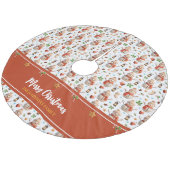 Snowman Winter Holidays - Merry Christmas Fleece Weihnachtsbaumdecke (Schrägansicht)