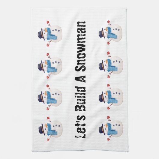 Snowman Winter Kitchtuch Geschirrtuch (Vertikal)