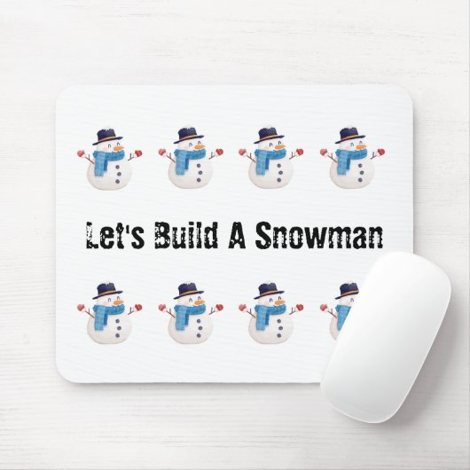 Snowman Winter Mouse Pad Mousepad (Mit Mouse)
