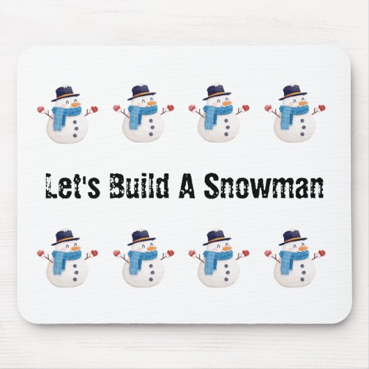 Snowman Winter Mouse Pad Mousepad (Vorne)