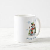 Snowman Winter Mug – Custom Holiday Gift Kaffeetasse (VorderseiteRechts)