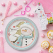 Snowman Winter Paper Plate Party Lieferumfang Pappteller (Party)