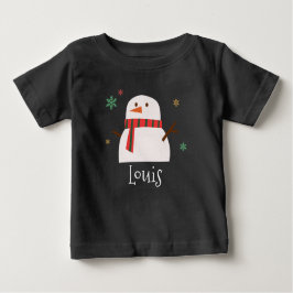 Snowman Winter Personalisiert Baby T-shirt