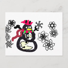 Snowman winter  postkarte