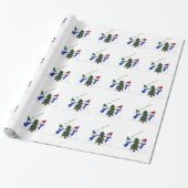 Snowman Winter Scene Geschenkpapier (Ungerollt)