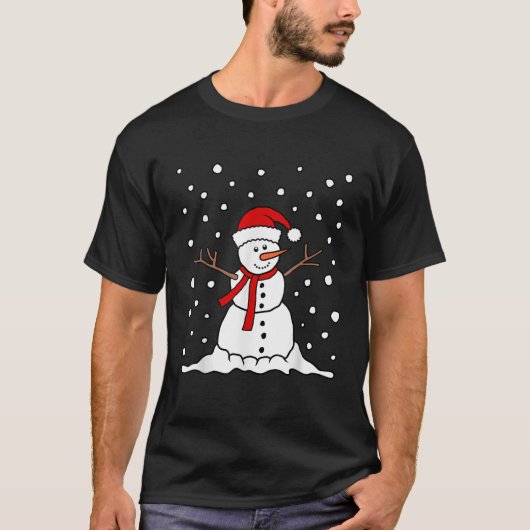 Snowman Winter Snow Women Men Kids Funny Family Ch T-Shirt (Vorderseite)