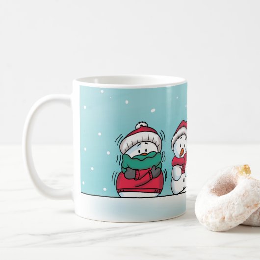 Snowman-Winter-Tasse - Entwürfe Gerda Steiner Kaffeetasse (Mit Donut)