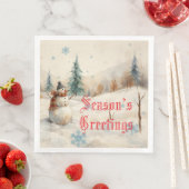 Snowman Winter-Themed Serviette (Beispiel)