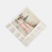 Snowman Winter-Themed Serviette (Ecke)