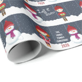 Snowman Winter Wonderland Geschenkpapier (Rolleneckpunkt)