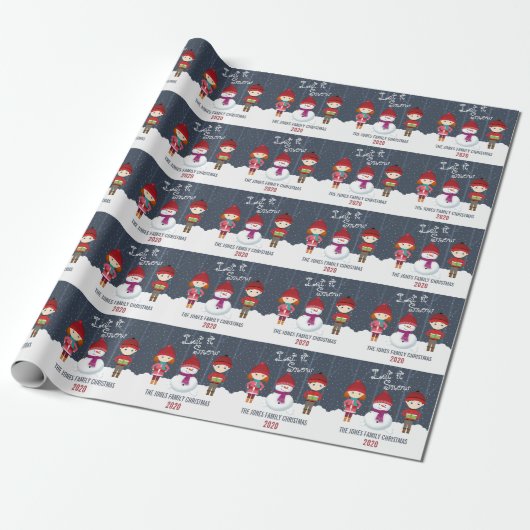 Snowman Winter Wonderland Geschenkpapier (Ungerollt)
