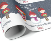 Snowman Winter Wonderland Geschenkpapier (Rolleneckpunkt)