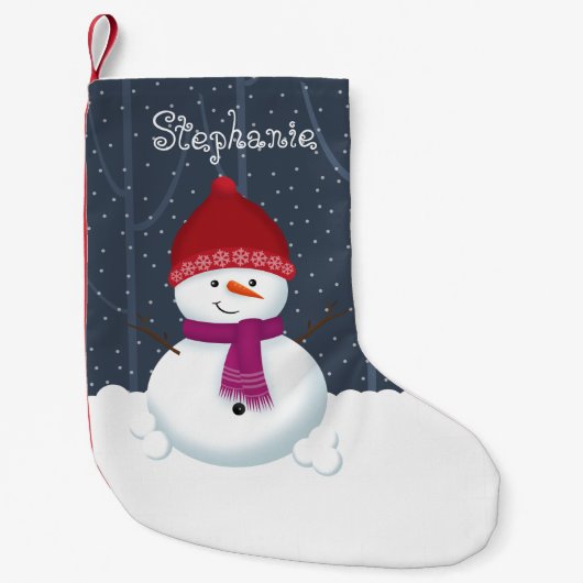 Snowman Winter Wonderland Kleiner Weihnachtsstrumpf (Vorderseite)