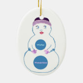 Snowman Winter Wonderland Ornament (Hinten)
