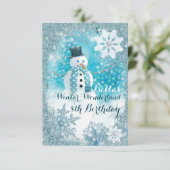 Snowman Winter Wonderland Party Einladungen (Stehend Vorderseite)