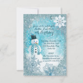 Snowman Winter Wonderland Party Einladungen (Rückseite)