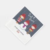 Snowman Winter Wonderland Serviette (Ecke)