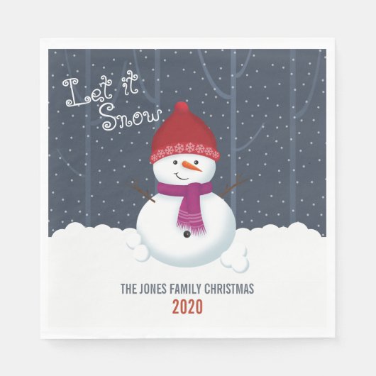 Snowman Winter Wonderland Serviette (Vorderseite)