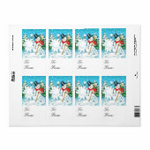 Snowman wirft einen Snowball Winter Fun Geschenket (Vorne)
