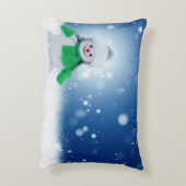 Snowman Wises Zierkissen (Rückseite(Vertikal))