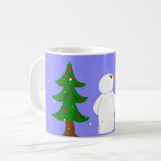 Snowman Wish Maker Kaffeetasse (Vorderseite Links)