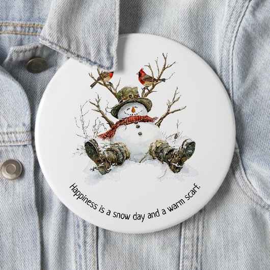 Snowman with Cardinals Button (Beispiel)