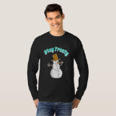 Snowman With Snowing Snowflakes Will Stay Frosty I T-Shirt (Vorne ganz)