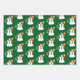 Snowman With Text Wrapping Paper Sheets Geschenkpapier Set