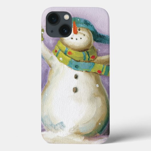 Snowman with Winter Mittens Case-Mate iPhone Hülle (Rückseite)