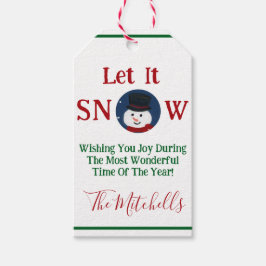 Snowman Wonderful Time Year PERSONALIZE Name Geschenkanhänger