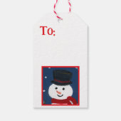 Snowman Wonderful Time Year PERSONALIZE Name Geschenkanhänger (Rückseite)