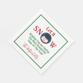 Snowman Wonderful Time Year PERSONALIZE Name Serviette (Ecke)