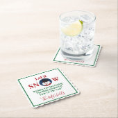 Snowman Wonderful Time Year PERSONALIZE Name Untersetzer (Vor Ort)