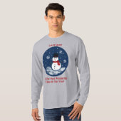 Snowman Wonderful Time Year PERSONALIZE T-Shirt (Vorne ganz)