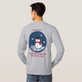 Snowman Wonderful Time Year PERSONALIZE T-Shirt (Schwarz voll)