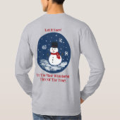 Snowman Wonderful Time Year PERSONALIZE T-Shirt (Rückseite)