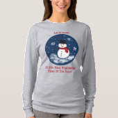Snowman Wonderful Time Year PERSONALIZE T-Shirt (Vorderseite)