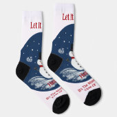 Snowman Wonderful Time Year Unisex PERSONALIZE Socken (Rechts)